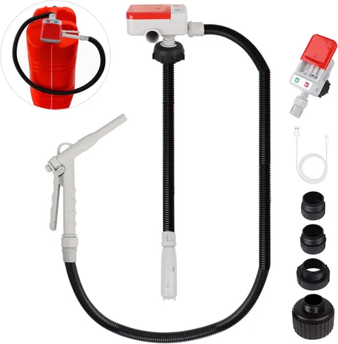 Miniatura 9 de Bomba de transferencia de combustible (3.2 GPM) con sensor de parada automática, manguera de 51 pulgadas de transferencia automática de bomba de gas