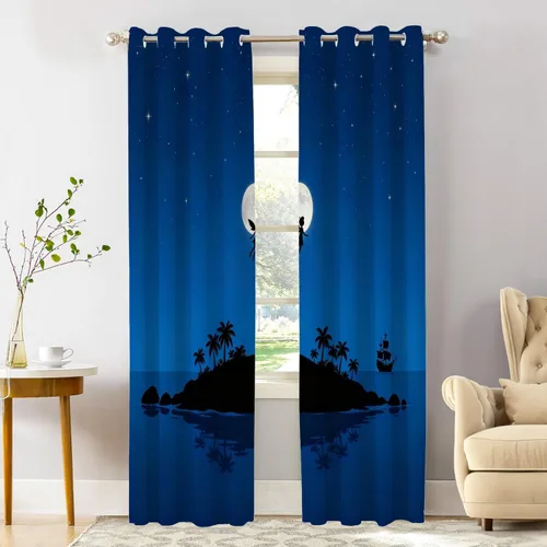 Miniatura 64 de Shrahala Cortinas de hojas de arce otoñales para ventanas de cocina, hojas rojas ardientes, fondo marrón, paneles de cortina de ventana de poliéster