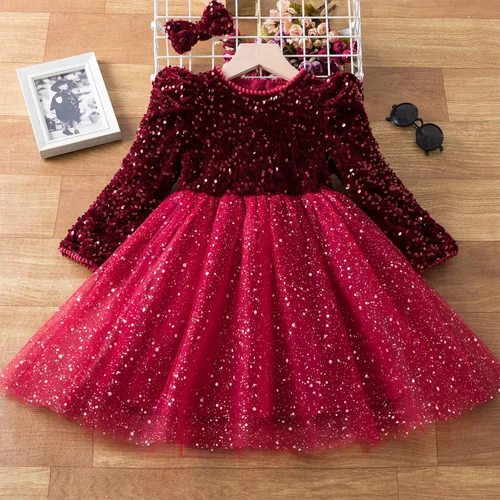 Miniatura 3 de TTYAOVO - Vestido de manga larga para cumpleaños, con falda tutú, para niñas pequeñas
