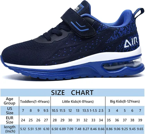 Miniatura 2 de Autper Tenis de correr para niños de espuma viscoelástica atléticos ligeros para caminar para niños y niñas niños pequeñosniños grandes Negro