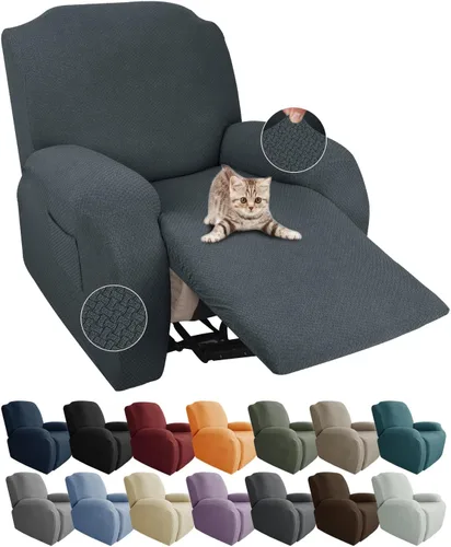 Miniatura 43 de JIVINER Fundas de sofá reclinable de 8 piezas, fundas elásticas de jacquard para sofá reclinable, fundas para sala de estar, protector suave de 3