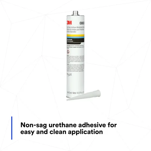 Miniatura 10 de 3M adhesivo para parabrisas de uretano de vidrio automotriz, 08693, viscosidad media, alta resistencia, curado rápido, cartucho de 310 ml/10.5 fl