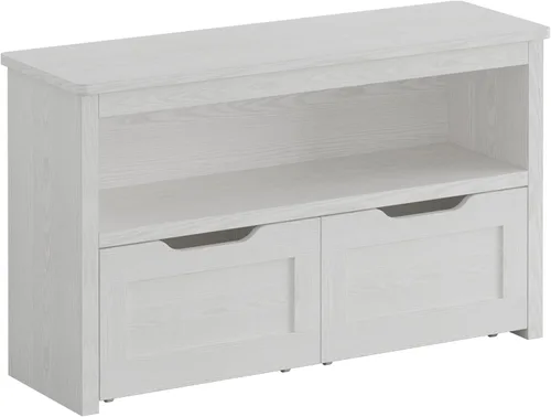 Miniatura 8 de IRONCK Organizador de almacenamiento de juguetes con cajones, caja de juguetes de piso con ruedas y estante abierto, baúl de almacenamiento