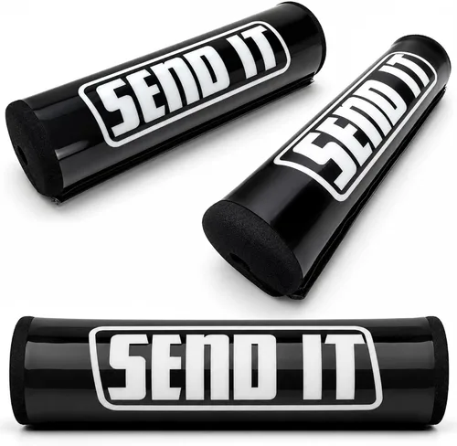 Miniatura 9 de SEND IT Almohadilla de manillar con DONUTS GRATIS Handlebar para bicicleta de cross ATV Crossbar (Negro, Pit Bike)