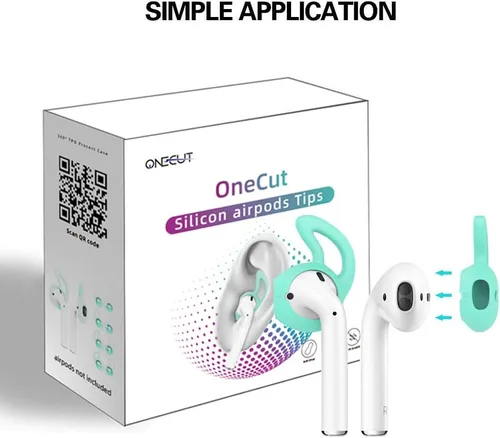 Miniatura 2 de 5 pares de almohadillas de silicona compatibles con AirPods 1 y 2, almohadillas antideslizantes y anticaídas de silicona suave para auriculares