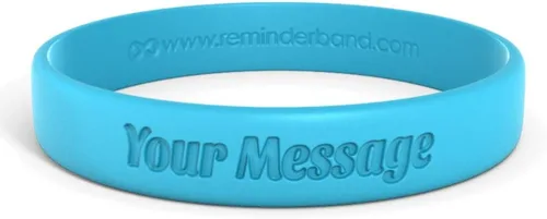 Reminderband - Pulsera clásica de silicona 100% personalizada – Pulsera de goma de silicona personalizada – Personalizable, eventos, regalos, apoyo,