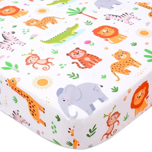 Miniatura 15 de Cloele Sábana Ajustable de Navidad para Cuna Biscuit para Niños y Niñas - Paquete de 1 Sábana de Guardería Santa Baby Sábana de Cama Acogedora
