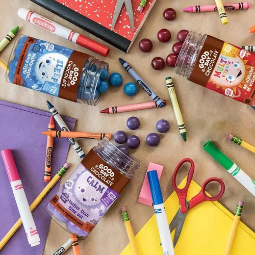Miniatura 6 de Good Day Chocolate Multivitamínico completo para niños, suplemento diario de vitaminas A, B6, B12, C, D, E, folato y biotina, chocolate de comercio