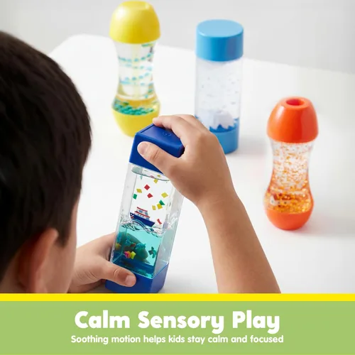 Miniatura 5 de JOYIN 4-Pack Mini-World Fidget Tubes for Kids, Sensory Toys for Kids with Autism, Stress Relief Sensory Tubes, Preschool Toys for Toddlers, Toy for