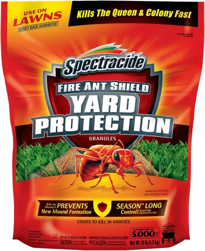 Spectracide Fire Ant Shield Gránulos de Protección para Jardín - 10 libras, Paquete de 4
