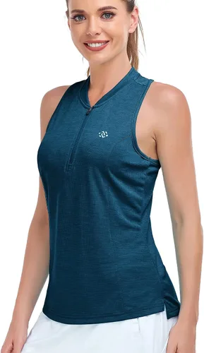 Miniatura 6 de Womens Sleeveless Golf Polo Shirt Dry Fit Racerback Golf Tank Tops Ladies Slim Fit Tennis Apparel Mositure Wicking