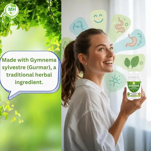 Miniatura 7 de Morsan Healthcare Gurmar (Gymnema sylvestre) Cápsulas de 500 mg 60 cápsulas veganas Extracto natural del Himalaya Suplemento de hierbas puras