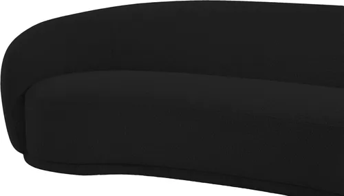 Miniatura 10 de Meridian Furniture 693Black-S Hyde Collection Modern Sofá tapizado de tela Boucle contemporáneo, negro, 89.5 pulgadas de ancho x 38 pulgadas