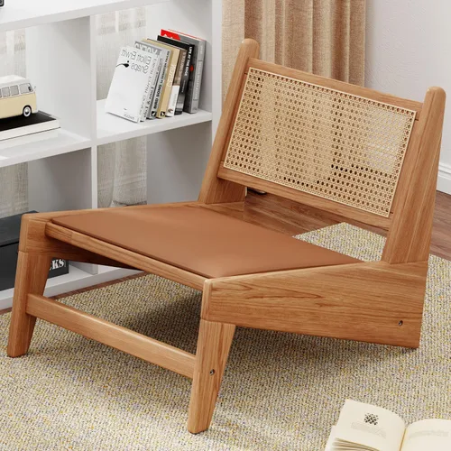 Miniatura 10 de HAOBO Home Silla de ratán moderna de mediados de siglo para lectura, sala de estar, dormitorio, hogar