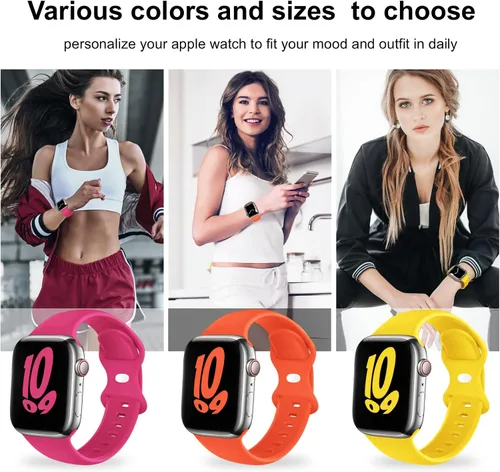Miniatura 4 de Paquete de 6 correas deportivas compatibles con Apple Watch Band de 1.496 in 1.575 in 1.614 in 1.654 in 1.732 in 1.772 in 1.811 in 1.929 in