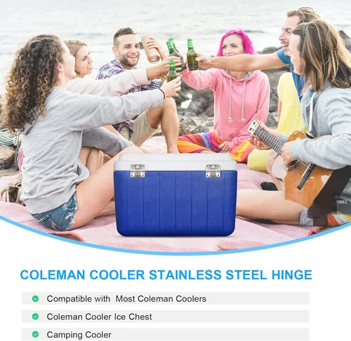 Miniatura 2 de Coleman - Bisagras de repuesto para bisagras de acero inoxidable 5253 6262 6270 5250 5286b para bisagras Coleman de hielo. Paquete de 4