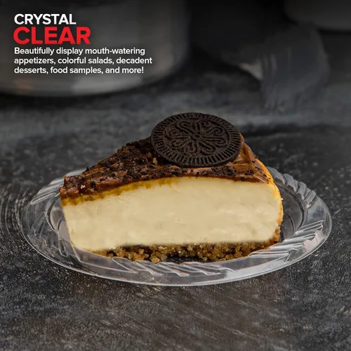 Miniatura 5 de Stock Your Home Platos de postre de plástico transparente de 6 pulgadas (paquete de 480) platos transparentes desechables flexibles para postres