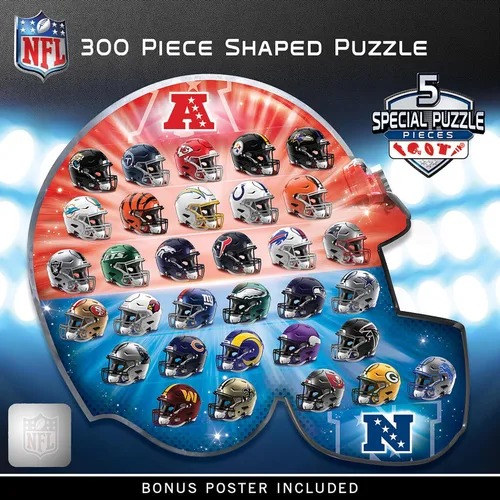 Miniatura 11 de MasterPieces Rompecabezas con Forma de Casco de Arte Drip de la NFL de 500 Piezas - Perfecto para Fanáticos de la NFL - 25"x22