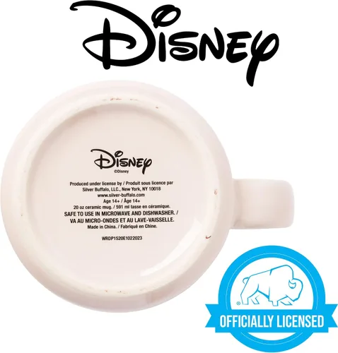 Miniatura 4 de Silver Buffalo Taza de cerámica estilo cámper Disney Princess "Live Your Story" con Jasmine, Tiana, Mulan y Moana, 20 onzas