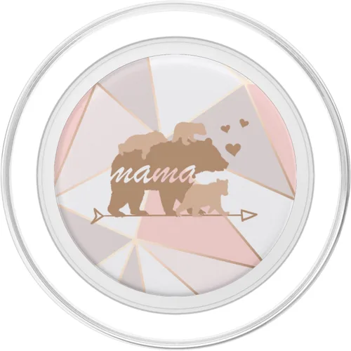 Miniatura 2 de Mama Bear 3 Cubs Riding Back Lindo accesorio celular para mujer, regalos PopSockets MagSafe PopGrip para iPhone