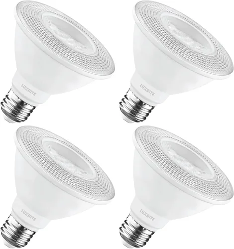 LUXRITE PAR30 Bombilla LED de Cuello Corto de Luz de Inundación, Equivalente a 75W, Blanco Cálido 2700K, 900 Lúmenes, 11W, Bombilla Reflectora LED