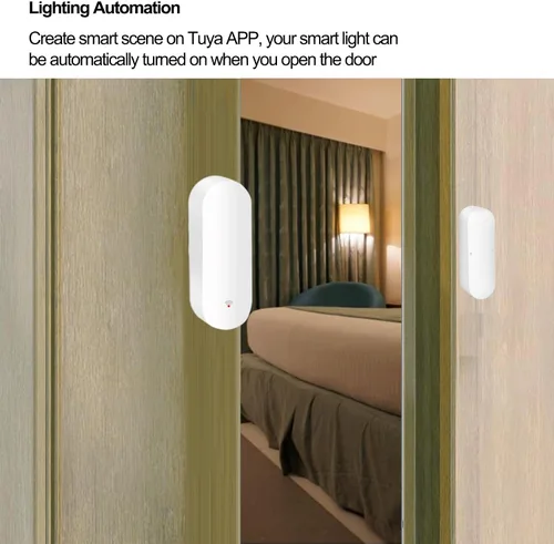 Miniatura 4 de Tuya - Sensor de puerta WiFi, sensor inteligente de ventana de puerta, alarma en tiempo real compatible con Alexa Google Assistant, sensor