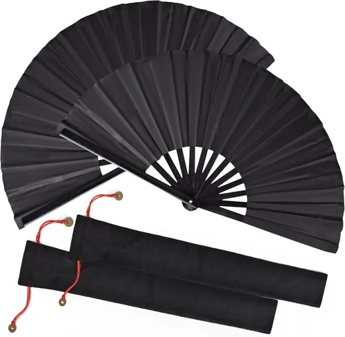 Ventilador de mano plegable con bambú para mujeres y hombres, ventilador de mano chino japonés de bambú para festivales, danza, regalo, actuación,