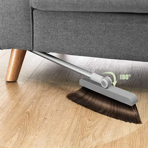 Miniatura 3 de Juego de escoba con recogedor Limpieza del hogar Escoba de acero inoxidable Recogedor Combinación antiadherente Artefactos de barrido de pelo