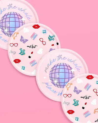 Miniatura 2 de xo, Fetti Platos de papel para fiesta, 24 piezas, 9 pulgadas, vajilla para fiesta de concierto, decoraciones de despedida de soltera, vajilla