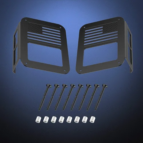 Miniatura 4 de Nilight Protectores de luz trasera, cubiertas de luz trasera negras para Wrangler JK Unlimited 2007-2017, par