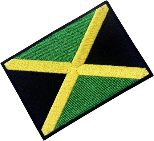 Miniatura 3 de Parche bordado con la bandera de Jamaica Rasta Jamaica Rastafari Nacional para coser