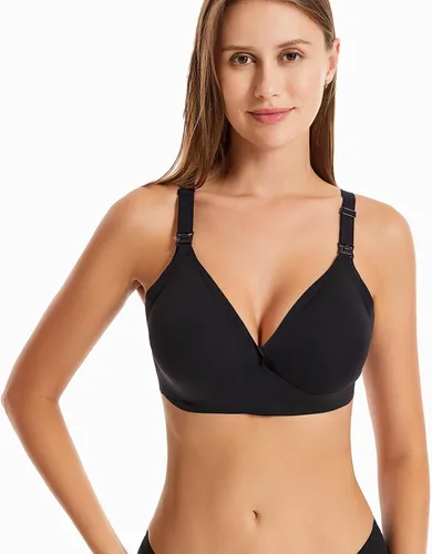 Miniatura 2 de Angelhood Paquete de 3 brasieres de lactancia para lactancia materna, suaves y sin costuras, brasier para dormir, bralette inalámbrico