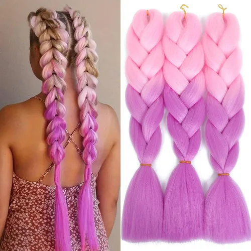 Miniatura 10 de Alileona Extensión de cabello trenzado jumbo de 24 pulgadas, caja jumbo de fibra sintética para trenzar el cabello, extensiones de cabello