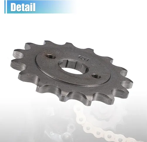 Miniatura 5 de X AUTOHAUX 1 juego de 520 estilos 15 dientes 0.787 in ID motocicleta piñón delantero para motocicleta 50cc 70cc 110cc 125cc motocicleta Dirt Pit