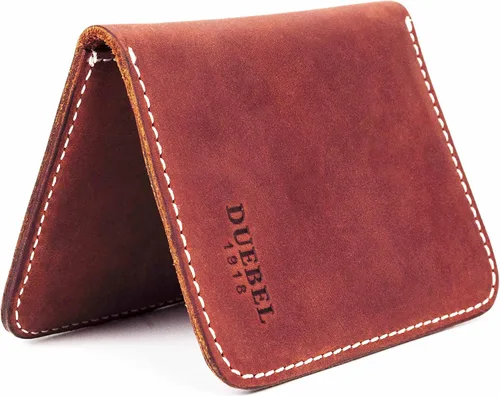 Miniatura 2 de DUEBEL Billetera delgada de cuero genuino de grano completo con bolsillo frontal minimalista delgada tarjetero