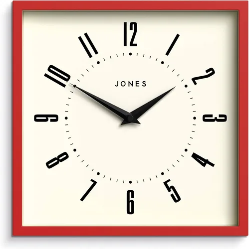 Miniatura 11 de JONES CLOCKS® Reloj de pared de caja, cuadrado retro, 10 pulgadas, naranja, números fáciles de leer, reloj perfecto para cocina u oficina Naranja