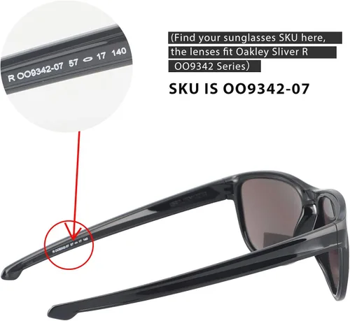 Miniatura 6 de Walleva - Lentes de repuesto para gafas de sol Oakley Sliver R, múltiples opciones disponibles