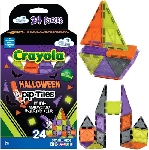 Miniatura 8 de CreateOn Crayola Mini azulejos magnéticos PIP, colores llamativos - juego de construcción para niños, juguetes de construcción magnéticos