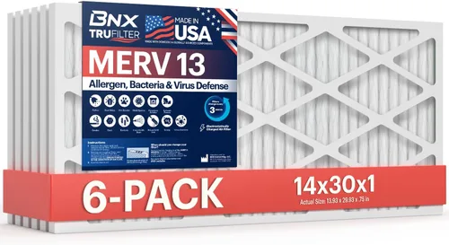 Miniatura 41 de BNX TruFilter - Filtro de aire 10 x 10 x 1 MERV 13, electrostático plisado, para aire acondicionado, HVAC y hornos, para alergias, polen, moho