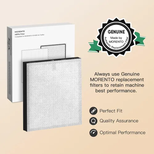 Miniatura 2 de MORENTO Paquete de 4 filtros de repuesto para purificador de aire genuino HY4866 para purificador de aire HY4866, versión mejorada