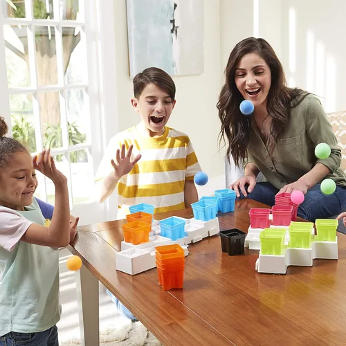 Miniatura 7 de Franklin Sports Battle Buckets Pong Games - Juegos de ping pong para cuatro jugadores de ritmo rápido - Diversión para niños y familias - Es un