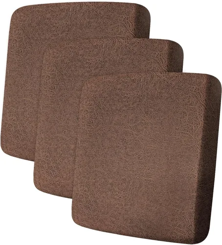 Miniatura 47 de ANARACHON Fundas de cojín de sofá con aspecto de cuero, juego de fundas de asiento de sofá, protector de muebles para sillón seccional, sofá biplaza