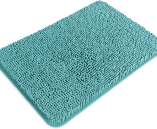 Miniatura 443 de Alfombra de baño pequeña de 12 x 18 pulgadas, lavable y absorbente, antideslizante, alfombra de baño de felpilla gruesa y suave para baño, ducha