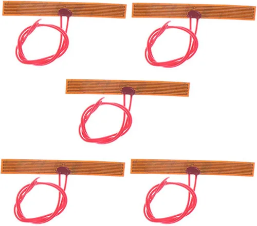 Harissess - 5 almohadillas adhesivas de placa calefactora de poliimida de 24 V, 9 W, adhesivo flexible, película de elementos calefactores PI (0.472