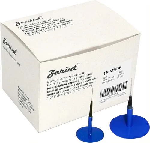 Miniatura 8 de TP-101W Unidad de reparación combinada, tapón de parche de reparación de neumáticos 5/32" x 1" vástago envuelto 24 piezas