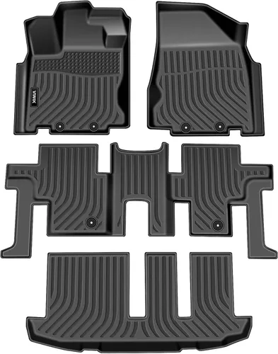 Miniatura 35 de VIWIK Alfombrillas de Piso para Kia Sorento de 7 asientos 2016-2020 S/L/LX/EX/SX/SX Limited, Alfombrillas de Coche Automotrices 3D Antideslizantes