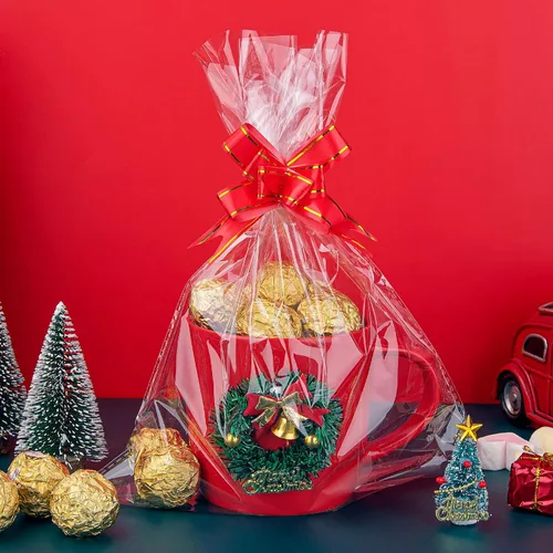 Miniatura 3 de Awpeye 100 bolsas transparentes de celofán para celofán, buenas para pasteles, panadería, galletas, dulces, postres, palomitas de maíz, postre