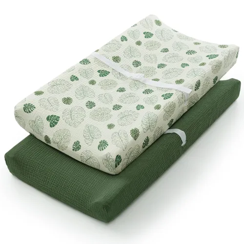 Miniatura 11 de Blissful Diary Funda de muselina para cambiador de pañales para bebés, algodón ultrasuave y transpirable, 2