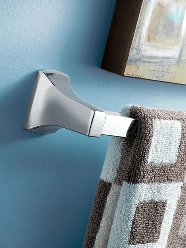 Miniatura 2 de Moen Donnor Collection P5860 - Toallero de mano de baño contemporáneo para montaje en pared, cromado de 6.25 pulgadas de diámetro, (paquete de 2)
