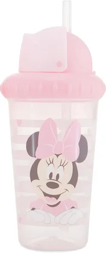 Miniatura 6 de Disney Vasos para sorber para niños y niñas Paquete de dos vasos para sorber de 10 onzas con popote y tapa, botella de agua de viaje azul duradera